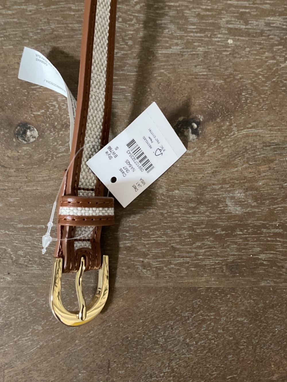 New with tags Jcrew belt with leather trim - Picture 2 of 3